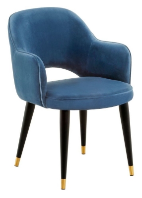 Product photograph of Mindy Brownes Hadley Navy Velvet Dining Chair Sold In Pairs from Choice Furniture Superstore