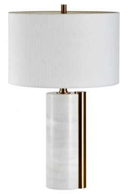 Product photograph of Mindy Brownes Danzon White Brass Table Lamp from Choice Furniture Superstore