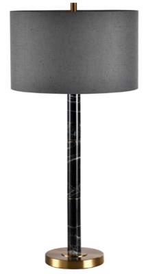 Product photograph of Mindy Brownes Newton Charcoal Brass Table Lamp from Choice Furniture Superstore