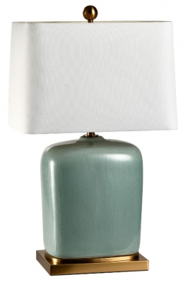 Product photograph of Mindy Brownes Harmony White And Teal Table Lamp from Choice Furniture Superstore