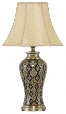 Product photograph of Mindy Brownes Una Gold Ceramic Table Lamp from Choice Furniture Superstore