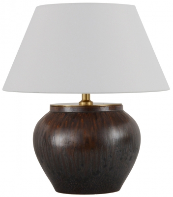 Product photograph of Mindy Brownes Orna White And Brown Table Lamp from Choice Furniture Superstore