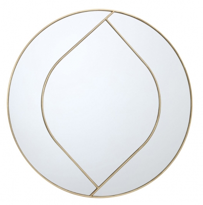 Product photograph of Mindy Brownes Bianca Brass Round Mirror - Dia 90cm from Choice Furniture Superstore
