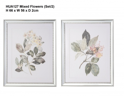 Product photograph of Mindy Brownes Mixed Green And Grey Flowers Photo Frame Set Of 2 from Choice Furniture Superstore