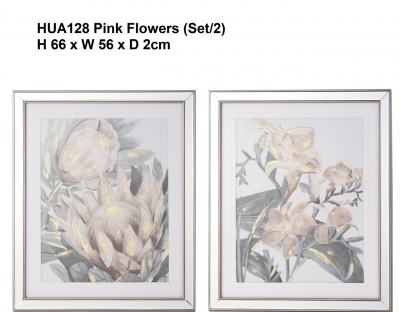 Product photograph of Mindy Brownes Pink Flowers Photo Frame Set Of 2 from Choice Furniture Superstore