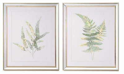 Product photograph of Mindy Brownes Ferns Gold Floral Prints Photo Frame Set Of 2 from Choice Furniture Superstore