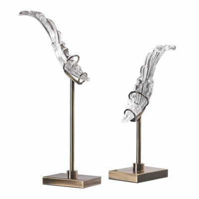 Product photograph of Mindy Brownes Wings Antique Bronze Set Of 2 from Choice Furniture Superstore