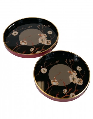 Product photograph of Mindy Brownes Oriental 2 Set Bloom Trays Set Of 2 from Choice Furniture Superstore