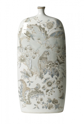 Product photograph of Mindy Brownes Ellie Light Blue And White Large Vase from Choice Furniture Superstore