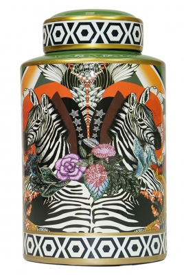 Product photograph of Mindy Brownes Wonder Bazaar Zebra Prints Jar Set Of 2 from Choice Furniture Superstore