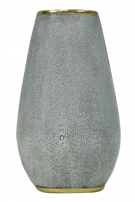 Product photograph of Mindy Brownes Amara Shimmering White Faux Shagreen Large Vase Set Of 2 from Choice Furniture Superstore