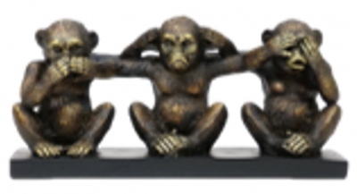 Product photograph of Mindy Brownes Three Wise Bronze And Gold Monkeys Set Of 2 from Choice Furniture Superstore