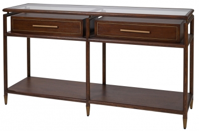 Product photograph of Mindy Brownes Avignon 2 Drawer Console Table from Choice Furniture Superstore