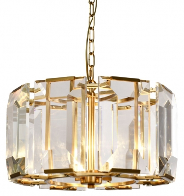 Product photograph of Mindy Brownes Eton Crystal Small Chandelier Brass from Choice Furniture Superstore