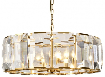 Product photograph of Mindy Brownes Eton Crystal Large Chandelier Brass from Choice Furniture Superstore