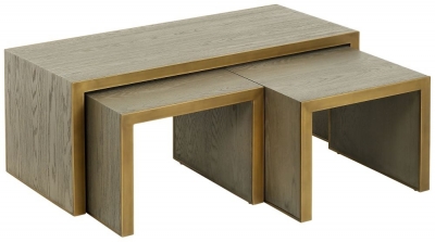 Product photograph of Mindy Brownes Lincoln Grey Oak Nest Of Coffee Tables from Choice Furniture Superstore