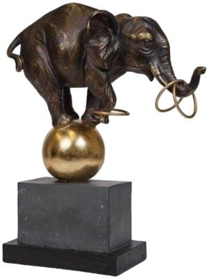 Mindy Brownes Black And Gold Metal Elephant At Play