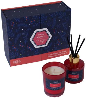 Mindy Brownes Blue And Red Wood Festive Night Gift Set Set Of 8