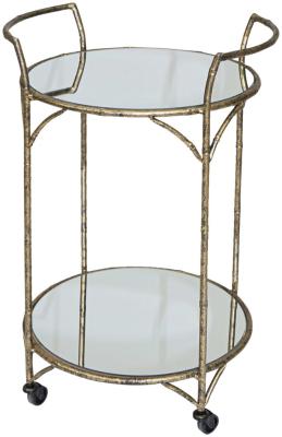 Product photograph of Mindy Brownes Danrich Grey And Gold Drinks Trolley from Choice Furniture Superstore