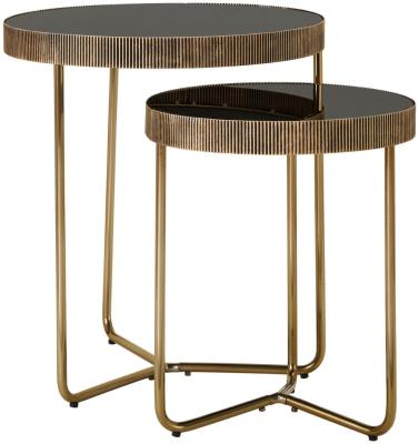 Mindy Brownes Franklin Black And Gold Metal Side Table Set Of 2