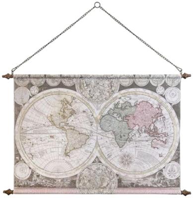 Mindy Brownes Grey And Beige World Map