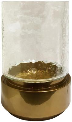 Product photograph of Mindy Brownes Janet Gold Glass Hurricane from Choice Furniture Superstore