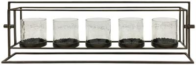 Product photograph of Mindy Brownes Luke Dark Bronze Candle Holder Set Of 5 from Choice Furniture Superstore