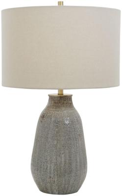 Mindy Brownes Monacan White And Grey Ceramic Table Lamp