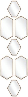 Mindy Brownes Sarita Gold Mdf Wood Mirror Set Of 7