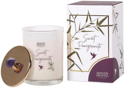 Product photograph of Mindy Brownes White And Silver Glass Sweet Pomegranate Candle Set Of 4 from Choice Furniture Superstore