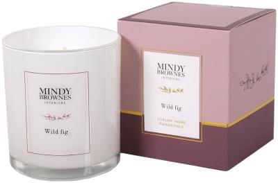 Mindy Brownes Wild Fig White Glass Candle Set Of 6