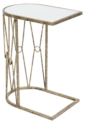 Product photograph of Mindy Brownes Wendover Antique Gold Side Table from Choice Furniture Superstore