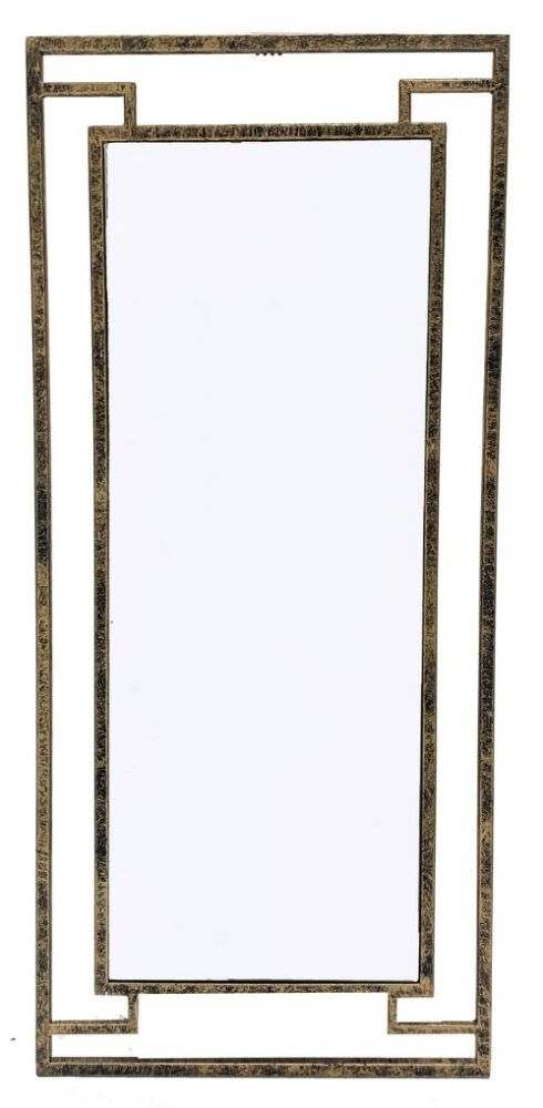 Mindy Brownes Imogen Antique Gold Rectangular Wall Mirror - 41cm x 91cm