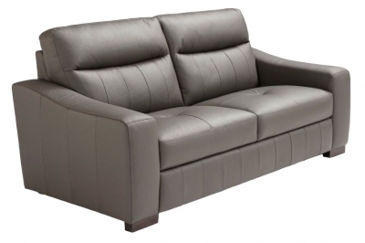 Image of Luxor Leather 2 Seater Sofa - Comes in Verona Black, Verona Sand & Verona Zinc Options