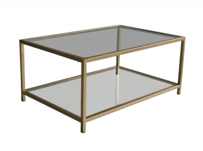 Product photograph of Amberley Gold And Glass Coffee Table from Choice Furniture Superstore