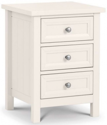 Product photograph of Maine White Pine 3 Drawer Bedside Cabinet from Choice Furniture Superstore