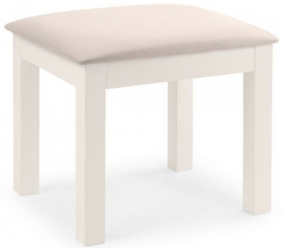 Maine White Lacquered Pine Dressing Stool