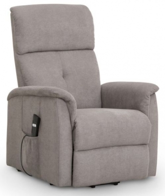 Product photograph of Ava Rise Taupe Chenille Recliner Chair from Choice Furniture Superstore