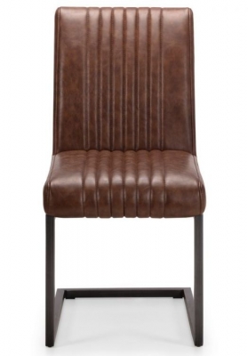 Product photograph of Brooklyn Leather Dining Chair Sold In Pairs from Choice Furniture Superstore
