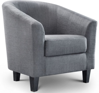 Product photograph of Hugo Grey Fabric Tub Chair from Choice Furniture Superstore