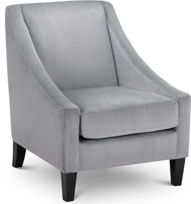 Maison Slate Grey Velvet Fabric Chair (Solid in Pairs)