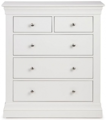 Product photograph of Clermont White 3 2 Drawer Chest from Choice Furniture Superstore
