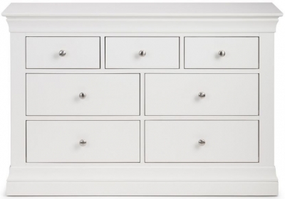 Product photograph of Clermont Chest 4 3 Drawer - Comes In White And Light Grey Options from Choice Furniture Superstore