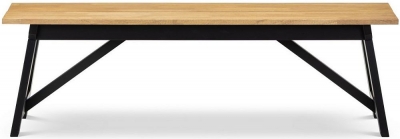Product photograph of Hockley Oak Rubberwood Dining Bench from Choice Furniture Superstore