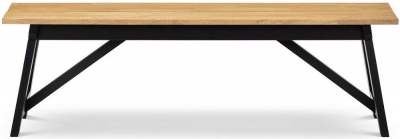 Product photograph of Hockley Oak Dining Bench from Choice Furniture Superstore