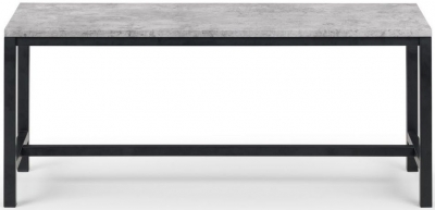 Product photograph of Staten Concrete Effect Dining Bench from Choice Furniture Superstore