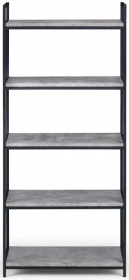 Product photograph of Staten Concrete Effect Tall Bookcase from Choice Furniture Superstore