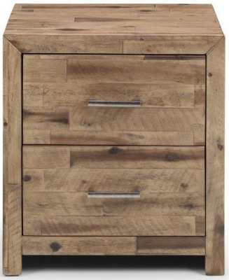 Hoxton Oak Solid Acacia 2 Drawer Bedside Cabinet