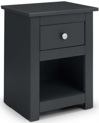 Product photograph of Radley Dark Grey 1 Drawer Bedside Cabinet from Choice Furniture Superstore