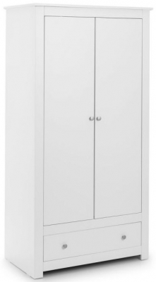 Product photograph of Radley Surf White 2 Door Combi Wardrobe from Choice Furniture Superstore